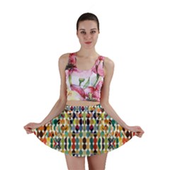 Retro Pattern Abstract Mini Skirt