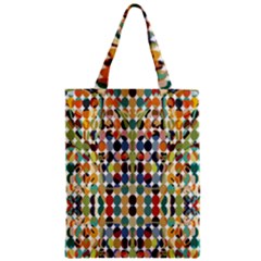 Retro Pattern Abstract Zipper Classic Tote Bag