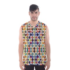 Retro Pattern Abstract Men s Basketball Tank Top