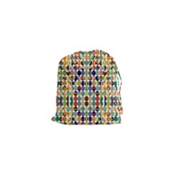 Retro Pattern Abstract Drawstring Pouches (xs) 