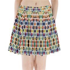 Retro Pattern Abstract Pleated Mini Skirt