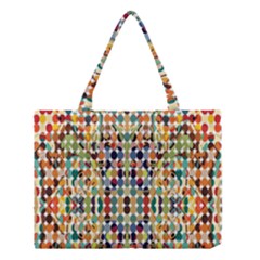 Retro Pattern Abstract Medium Tote Bag