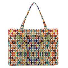 Retro Pattern Abstract Medium Zipper Tote Bag