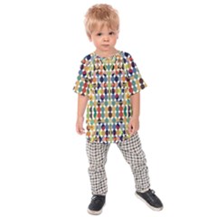 Retro Pattern Abstract Kids  Raglan Tee