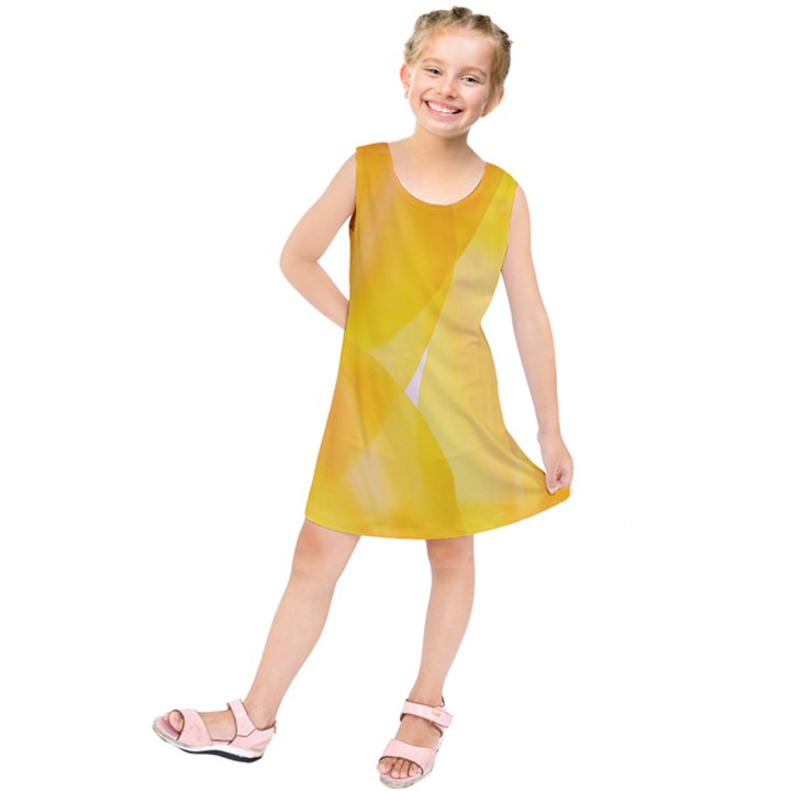 Yellow Pattern Painting Kids  Tunic Dress