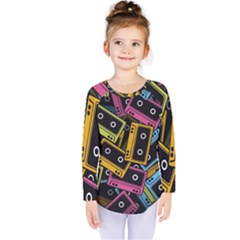 Type Pattern Kids  Long Sleeve Tee