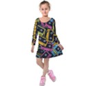 Type Pattern Kids  Long Sleeve Velvet Dress View1