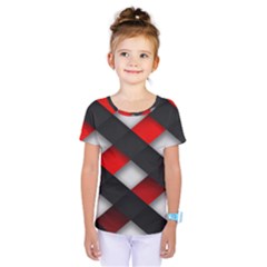 Red Textured Kids  One Piece Tee