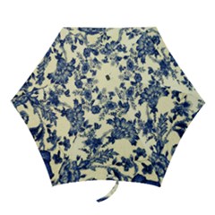 Vintage Blue Drawings On Fabric Mini Folding Umbrellas by Amaryn4rt