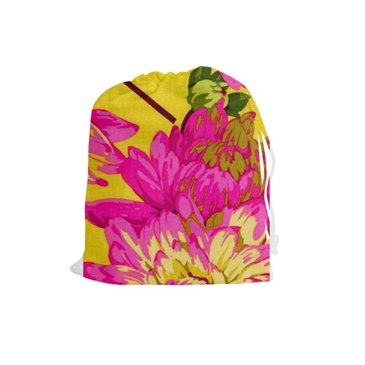 Beautiful pink flowers Drawstring Pouches (Large) 