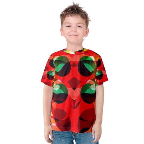 Abstract Digital Design Kids  Cotton Tee by Amaryn4rt