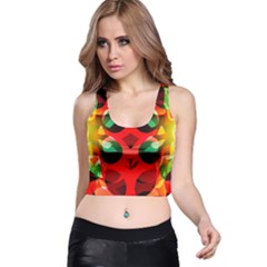 Abstract Digital Design Racer Back Crop Top by Amaryn4rt