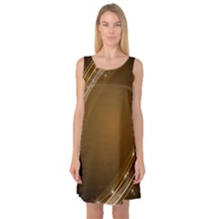 Abstract Background Sleeveless Satin Nightdress