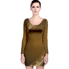 Abstract Background Long Sleeve Velvet Bodycon Dress