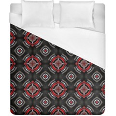 Abstract Black And Red Pattern Duvet Cover (california King Size)