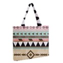 Colorful bohemian Medium Zipper Tote Bag View2