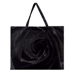 Black Rose Zipper Large Tote Bag by Brittlevirginclothing