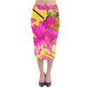 Cute pink flower Velvet Midi Pencil Skirt View1