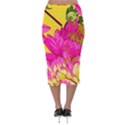 Cute pink flower Velvet Midi Pencil Skirt View2