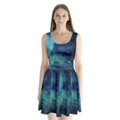 Space Split Back Mini Dress 