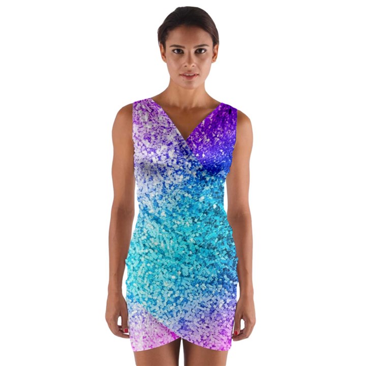 Rainbow sparkles Wrap Front Bodycon Dress