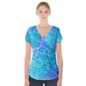 Rainbow sparkles Short Sleeve Front Detail Top View1