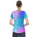 Rainbow sparkles Short Sleeve Front Detail Top View2