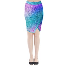 Rainbow Sparkles Midi Wrap Pencil Skirt by Brittlevirginclothing