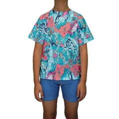 Map Kids  Short Sleeve Swimwear by Brittlevirginclothing