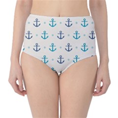 Sailor Anchor High-waist Bikini Bottoms by Brittlevirginclothing