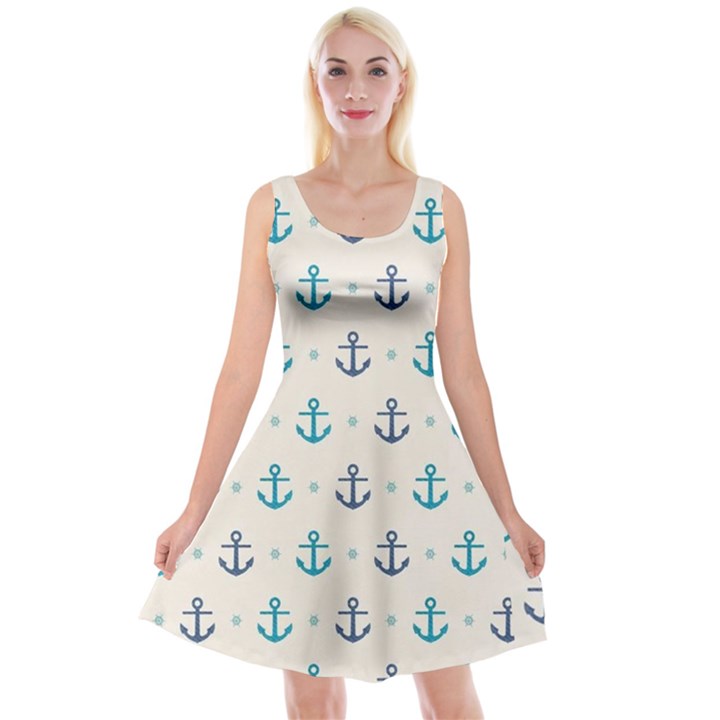 Sailor anchor Reversible Velvet Sleeveless Dress