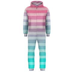 Colorful Vertical Lines Hooded Jumpsuit (men) 