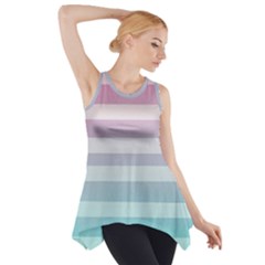 Colorful Vertical Lines Side Drop Tank Tunic by Brittlevirginclothing