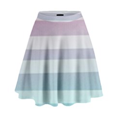 Colorful Vertical Lines High Waist Skirt by Brittlevirginclothing