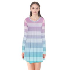 Colorful Vertical Lines Flare Dress