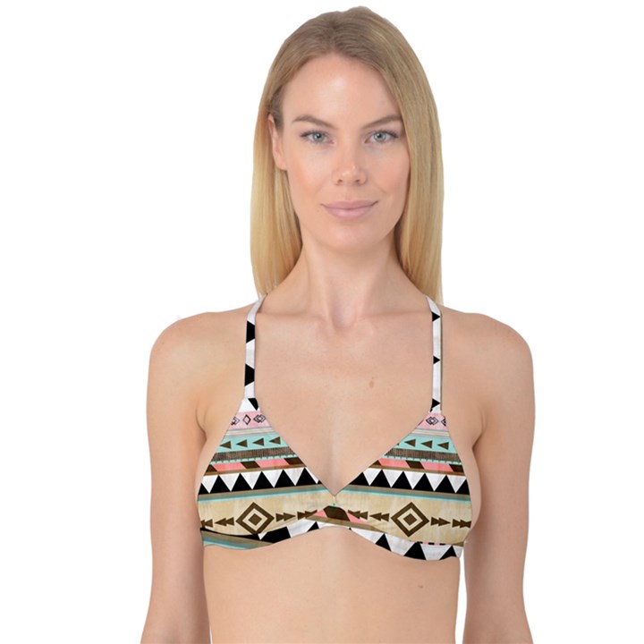 Dark bohemian Reversible Tri Bikini Top