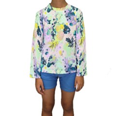 Paint Kids  Long Sleeve Swimwear by Brittlevirginclothing