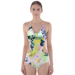 Paint Cut-out One Piece Swimsuit by Brittlevirginclothing