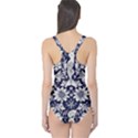 Deep blue flower One Piece Swimsuit View2