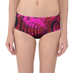 Abstract Bubble Background Mid-waist Bikini Bottoms