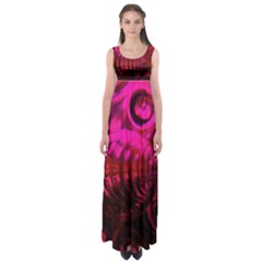 Abstract Bubble Background Empire Waist Maxi Dress