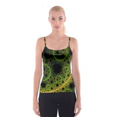 Abstract Circles Yellow Black Spaghetti Strap Top by Amaryn4rt