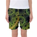 Abstract Circles Yellow Black Women s Basketball Shorts View1