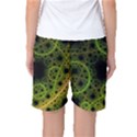 Abstract Circles Yellow Black Women s Basketball Shorts View2