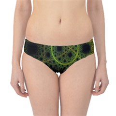 Abstract Circles Yellow Black Hipster Bikini Bottoms