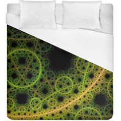 Abstract Circles Yellow Black Duvet Cover (king Size)