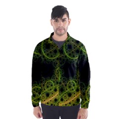 Abstract Circles Yellow Black Wind Breaker (men)