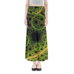 Abstract Circles Yellow Black Maxi Skirts