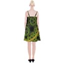 Abstract Circles Yellow Black Spaghetti Strap Velvet Dress View2