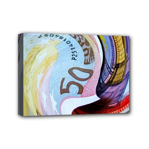 Abstract Currency Background Mini Canvas 7  X 5  by Amaryn4rt